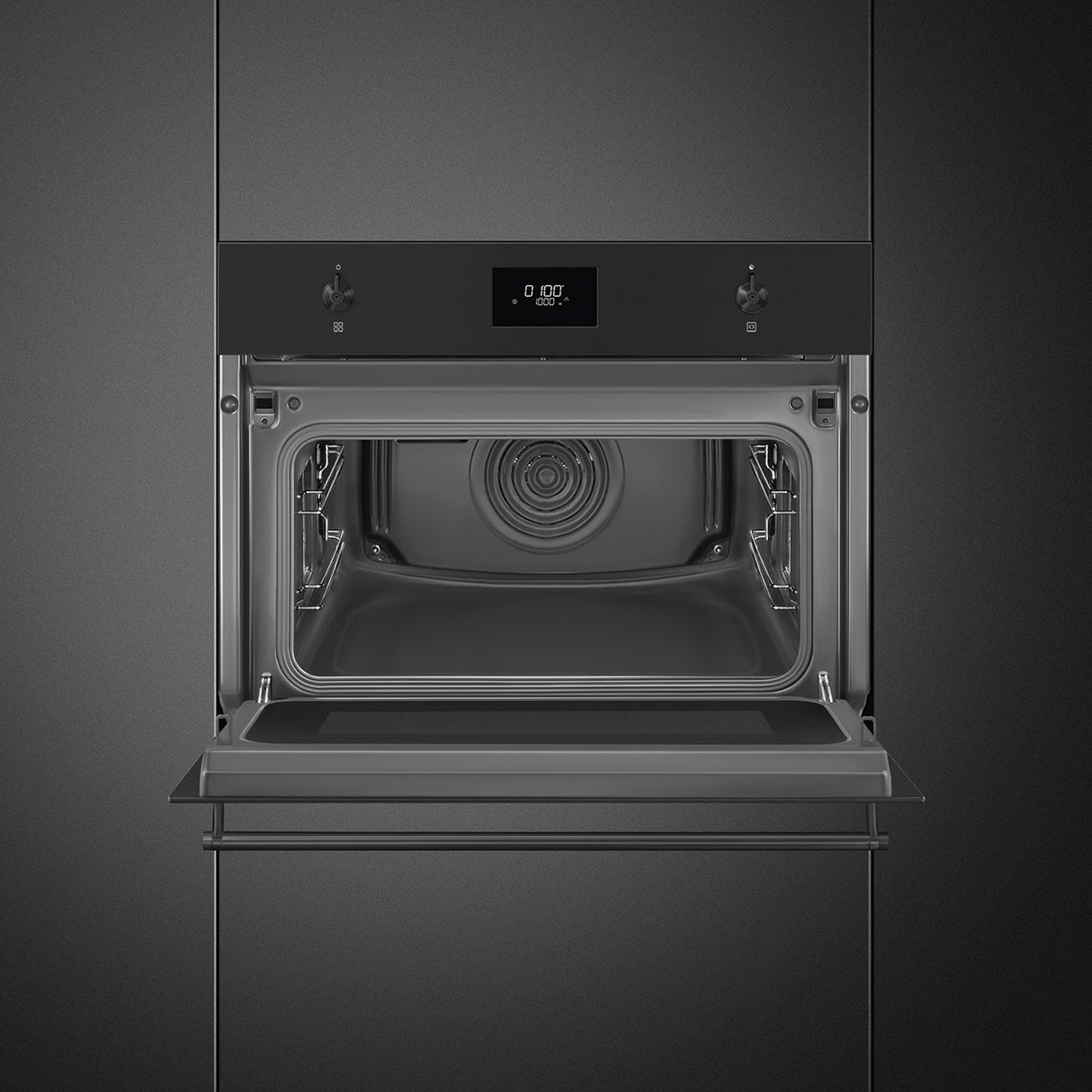 Smeg Classic SO4301M1N Built-In Combi Microwave - Matte Black