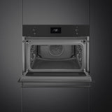 Smeg Classic SO4301M1N Built-In Combi Microwave - Matte Black