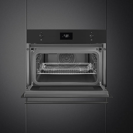Smeg SO4301M1N Classic 45cm Compact Microwave with grill - Matte Black