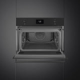 Smeg SO4301M1N Classic 45cm Compact Microwave with grill - Matte Black