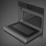 Smeg SO4301M1N Classic 45cm Compact Microwave with grill - Matte Black