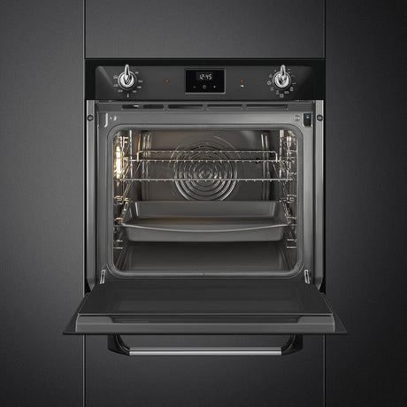 Smeg SOP6900TN Victoria 60cm Built-In Pyrolytic Single Oven - Black