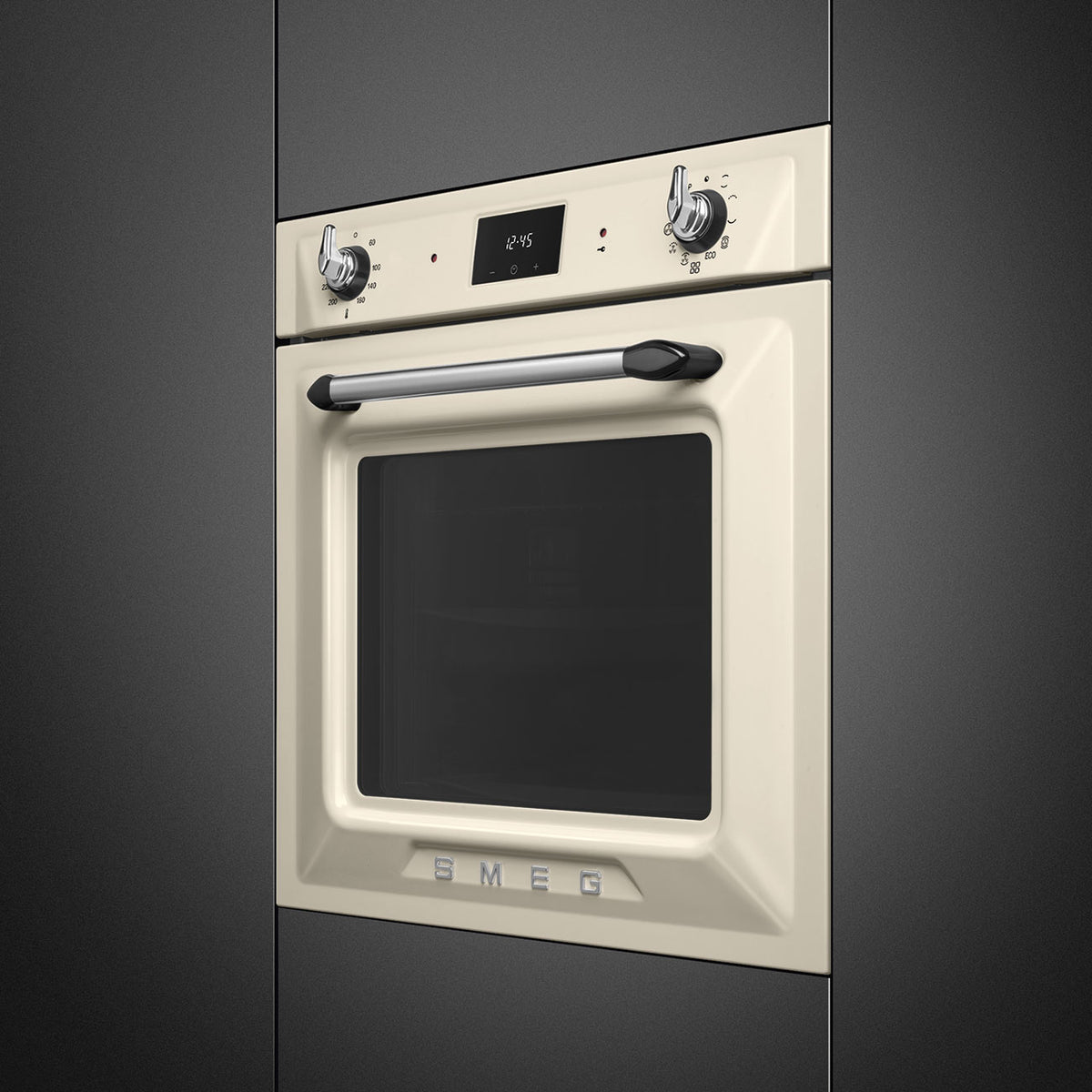 Smeg SOP6900TP Victoria 60cm Built-In Pyrolytic Single Oven - Cream