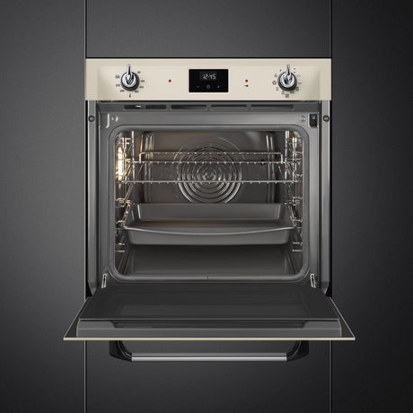 Smeg SOP6900TP Victoria 60cm Built-In Pyrolytic Single Oven - Cream