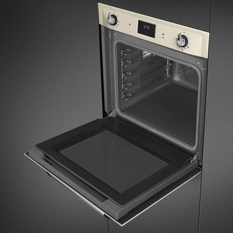 Smeg SOP6900TP Victoria 60cm Built-In Pyrolytic Single Oven - Cream