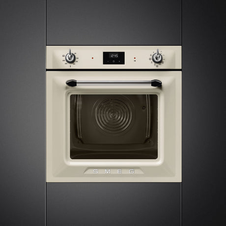 Smeg SOP6900TP Victoria 60cm Built-In Pyrolytic Single Oven - Cream