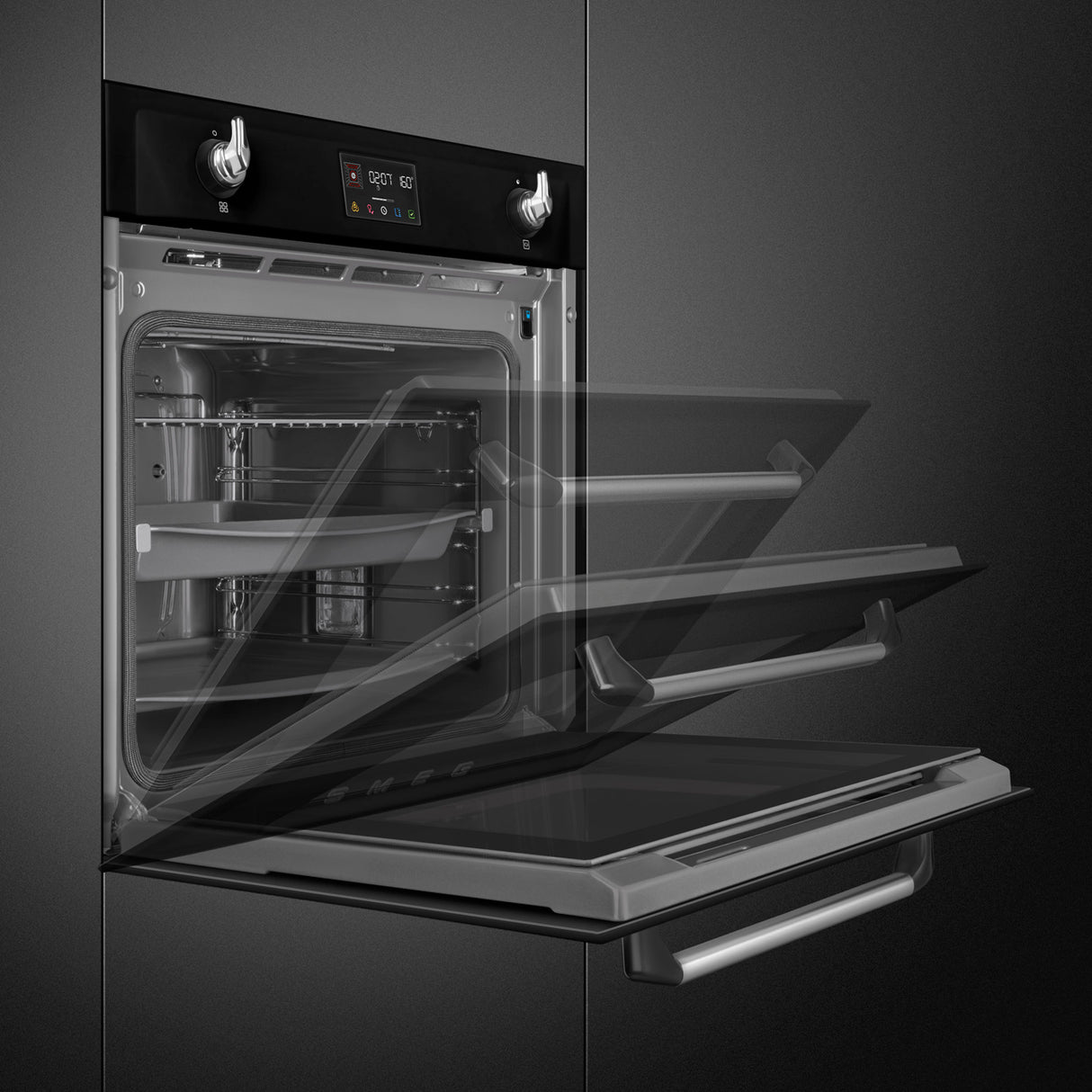 Smeg SOP6902S2PN Victoria 60cm Built-In SteamOne Single Oven - Black