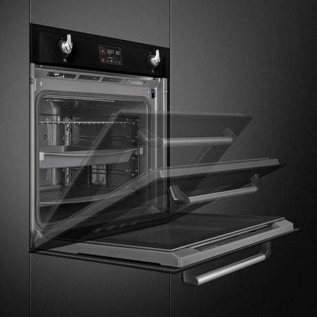 Smeg SOP6902S2PN Victoria 60cm Built-In SteamOne Single Oven - Black