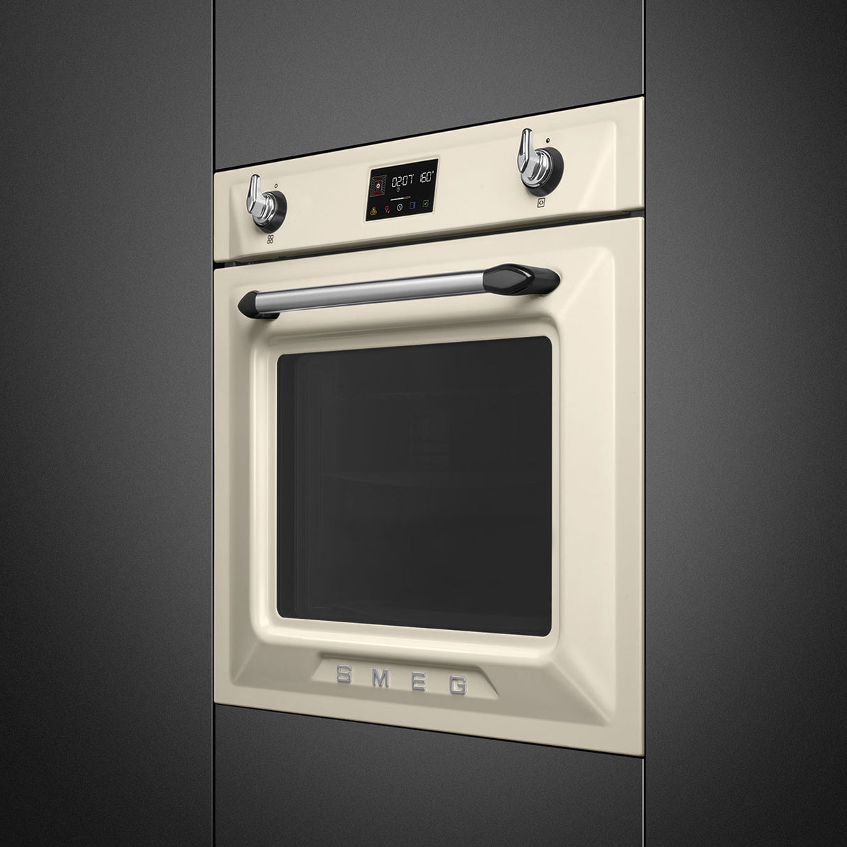 Smeg SOP6902S2PP Victoria 60cm Built-In SteamOne Single Oven - Cream