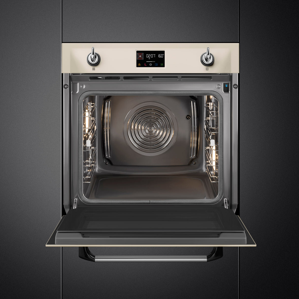 Smeg SOP6902S2PP Victoria 60cm Built-In SteamOne Single Oven - Cream
