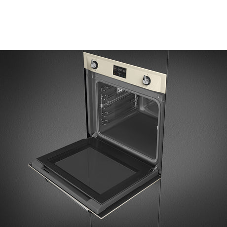 Smeg SOP6902S2PP Victoria 60cm Built-In SteamOne Single Oven - Cream