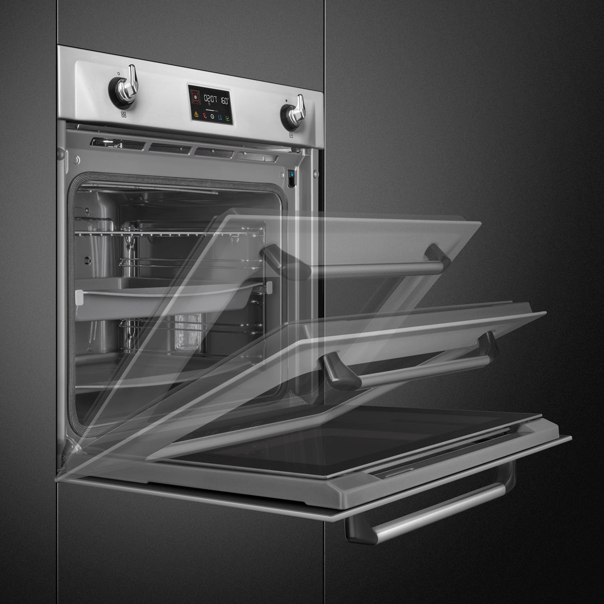 Smeg SOP6902S2PX Victoria 60cm Built-In SteamOne Single Oven - Stainless steel