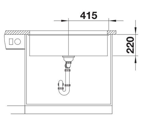 Blanco Subline 800-U - 523145 - 1.0 Bowl Silgranit Undermount Sink - White