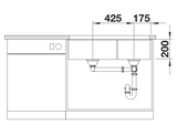 Blanco Subline 480/320-U LH - 525993 - Undermount Sink Silgranit - Black