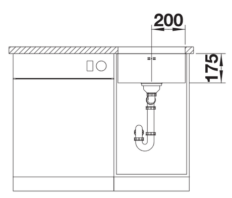 Blanco Supra 450-U - 452614 - Undermount Kitchen Sink - Stainless Steel