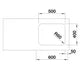 Blanco Supra 500- U 452615 & Blanco Mida S Pull out Spray Tap - 521454 - Sink and Tap Package