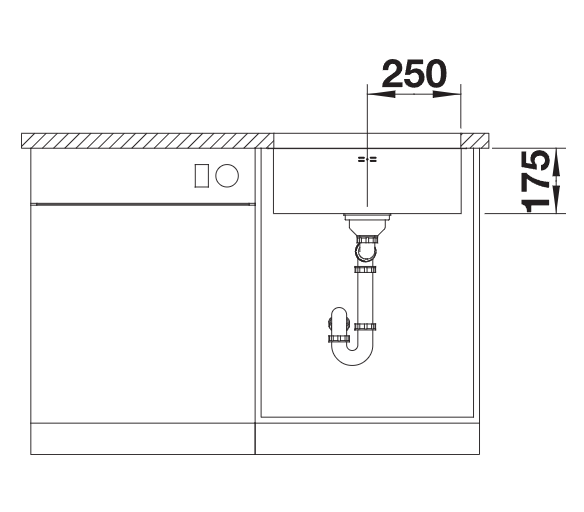 Blanco Supra 500-U - 452615 - Undermount Kitchen Sink - Stainless Steel