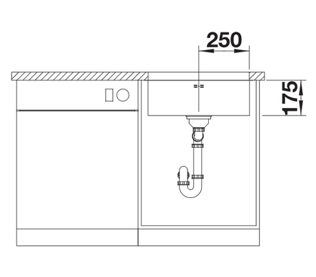 Blanco Supra 500-U - 452615 - Undermount Kitchen Sink - Stainless Steel