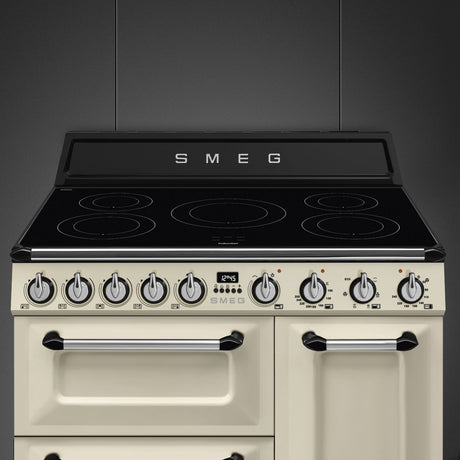 Smeg TR93IP2 90x60cm Victoria Full Electric Range Cooker with Induction Hob in Cream