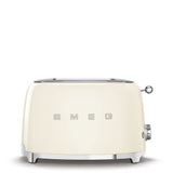 Smeg TSF01CRUK 50's Style 2 Slice, 2 Slot Toaster Gloss Cream Defrost, Reheat & Bagel Settings 50's Style - Lux Appliances 