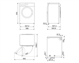 Smeg WDN064SLDUK 60 cm Free-standing washer dryer White