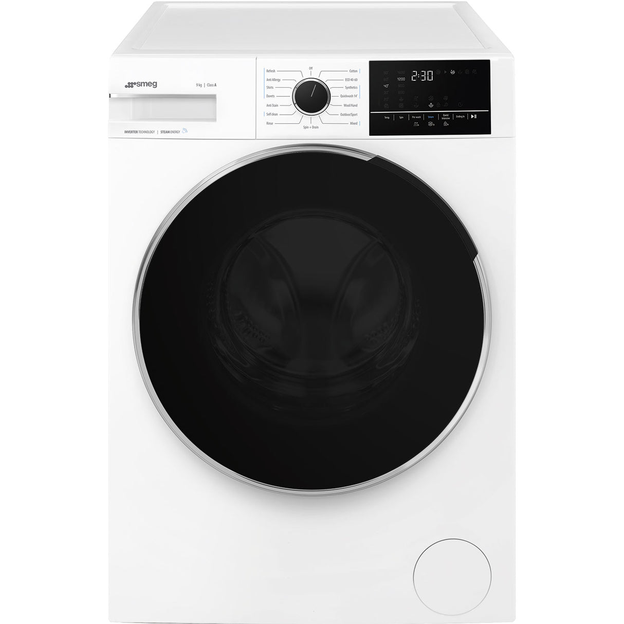 Smeg WNP96SEAUK 60 cm 9 kg Free-standing washing machine White - Lux Appliances 