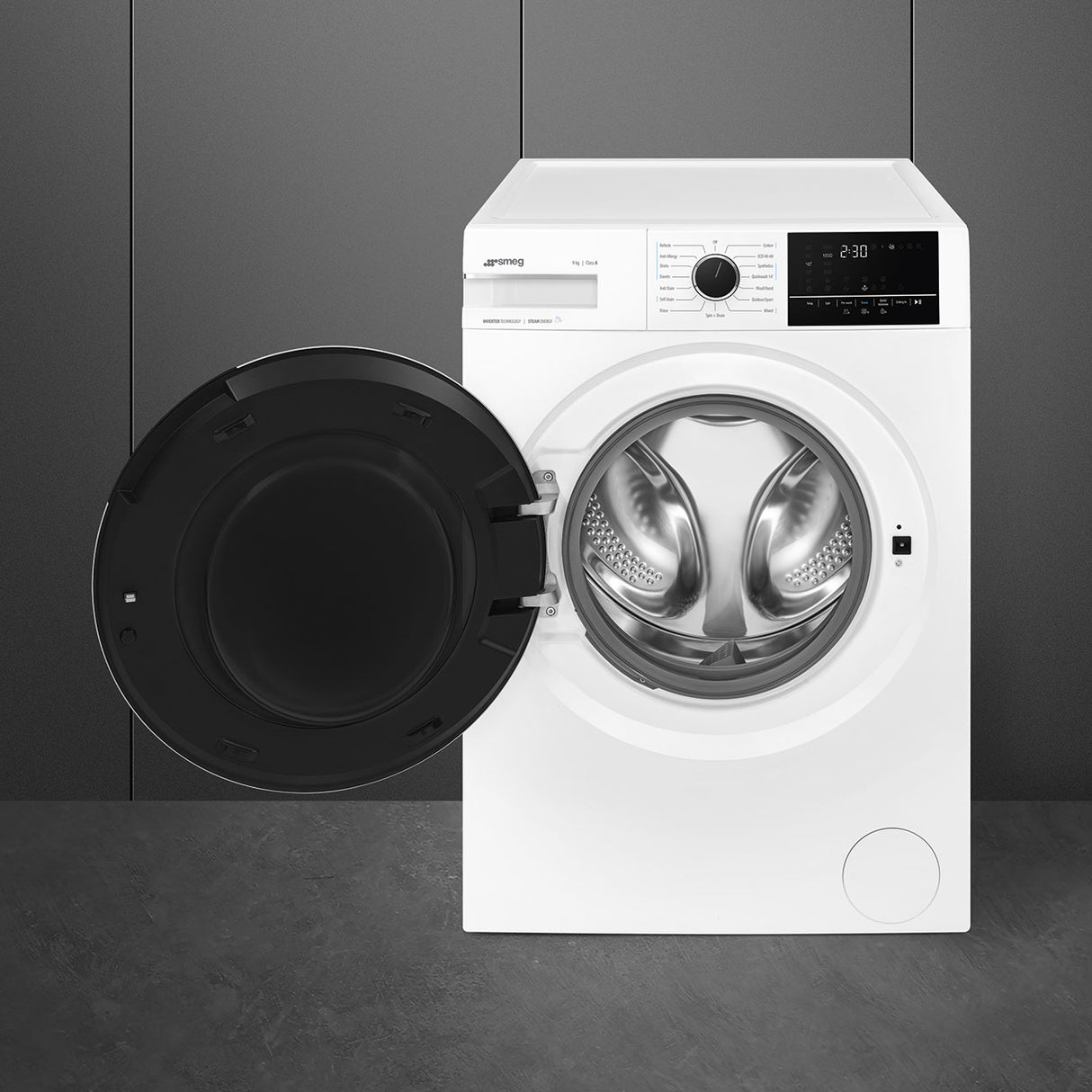 Smeg WNP96SEAUK 60 cm 9 kg Free-standing washing machine White - Lux Appliances 