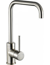 1810 CAS/02/BS Cascata Square Single Lever Kitchen Tap - Brushed Steel