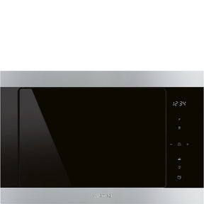 Smeg FMI325X 25 l Built-in Microwave with grill in Stainless steel - Lux Appliances 