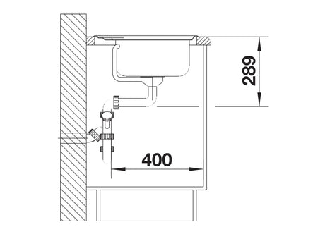Blanco CLASSIC 40 S RH - 511124 - Stainless Steel 1.0 Bowl Inset Kitchen Sink