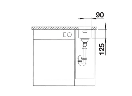 Blanco Solis 180-U - 526113 - Undermount Kitchen Sink - Stainless Steel