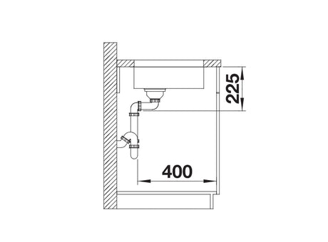 Blanco Solis 180-U - 526113 - Undermount Kitchen Sink - Stainless Steel