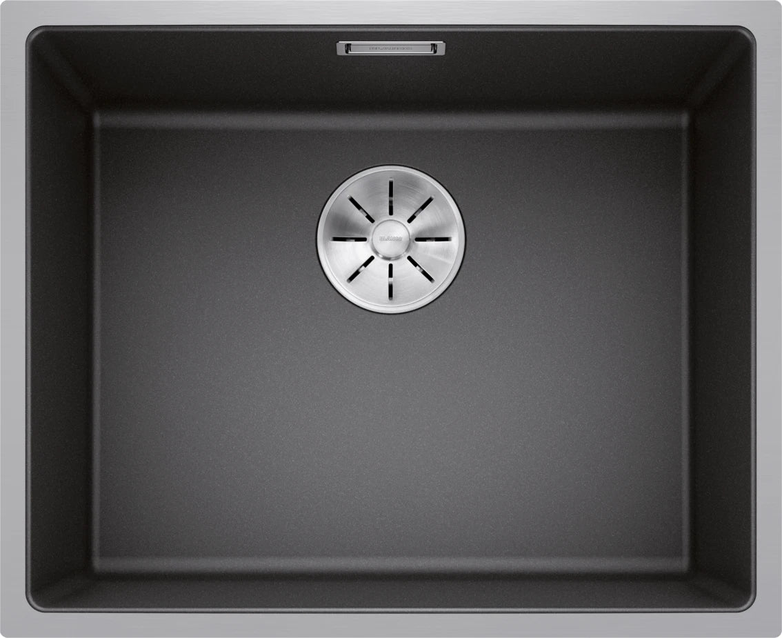 Blanco Subline 500-IF Steelframe InFino - 524107 - Silgranit 1.0 Bowl Flush Mount Inset Sink - Anthracite