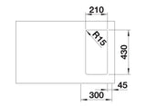 Blanco Andano 180-IF - 522951 - Single Bowl Inset Kitchen Sink - Stainless Steel