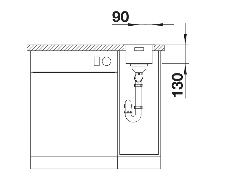 Blanco Andano 180-IF - 522951 - Single Bowl Inset Kitchen Sink - Stainless Steel