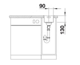 Blanco Andano 180-IF - 522951 - Single Bowl Inset Kitchen Sink - Stainless Steel