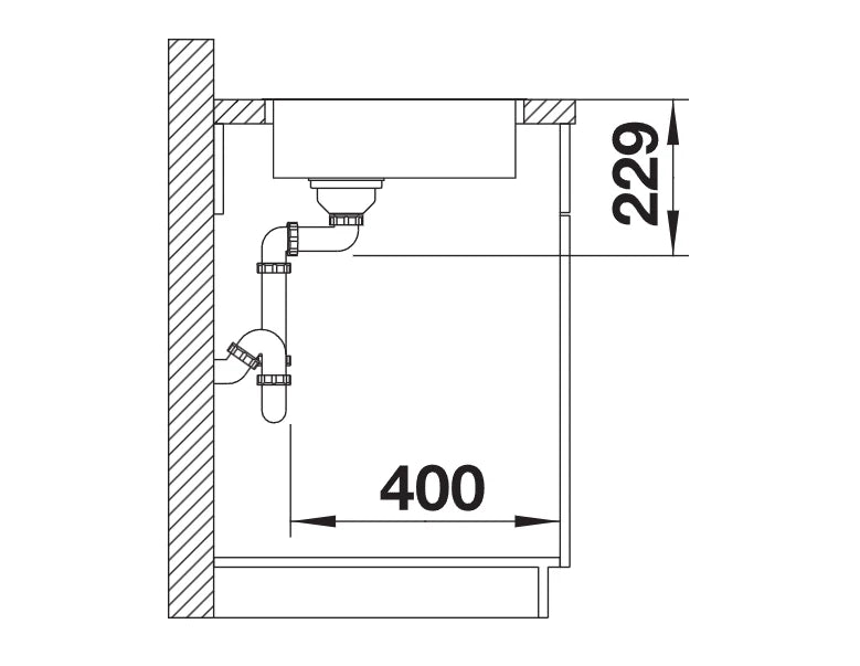 Blanco Andano 180-IF - 522951 - Single Bowl Inset Kitchen Sink - Stainless Steel