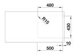 Blanco Andano 450-IF - 522961 - Single Bowl Inset Kitchen Sink - Stainless Steel