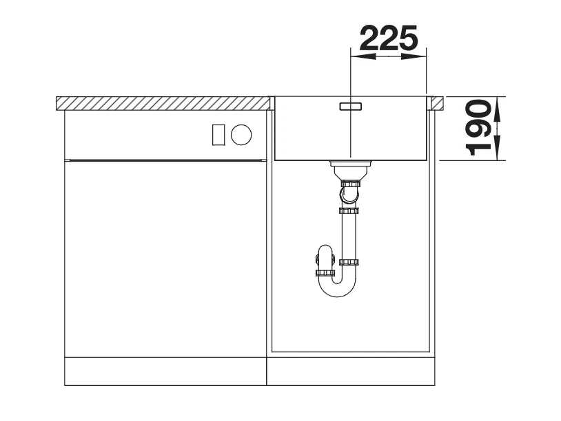 Blanco Andano 450-IF - 522961 - Single Bowl Inset Kitchen Sink - Stainless Steel