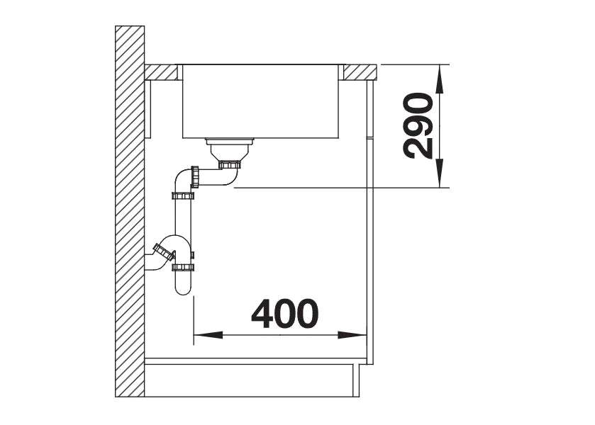 Blanco Andano 450-IF - 522961 - Single Bowl Inset Kitchen Sink - Stainless Steel