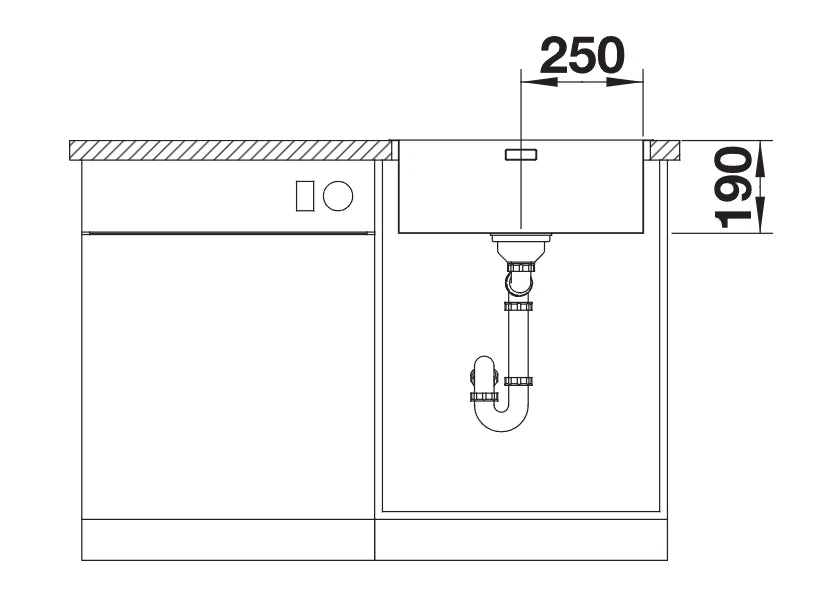 Blanco Andano 500-IF - 522965 - Single Bowl Inset Kitchen Sink - Stainless Steel