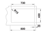Blanco Andano 700-IF - 522969 - Single Bowl Inset Kitchen Sink - Stainless Steel