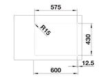 Blanco Andano 340/180-IF RH - 522973 - 1.5 Bowl Inset Kitchen Sink - Stainless Steel