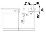 Blanco Andano 340/180-IF RH - 522973 - 1.5 Bowl Inset Kitchen Sink - Stainless Steel