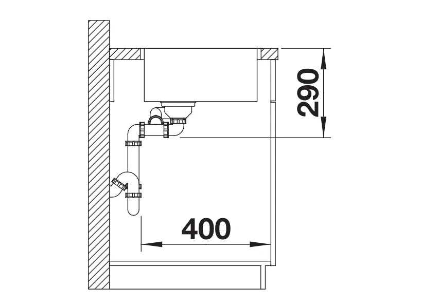 Blanco Andano 340/180-IF RH - 522973 - 1.5 Bowl Inset Kitchen Sink - Stainless Steel