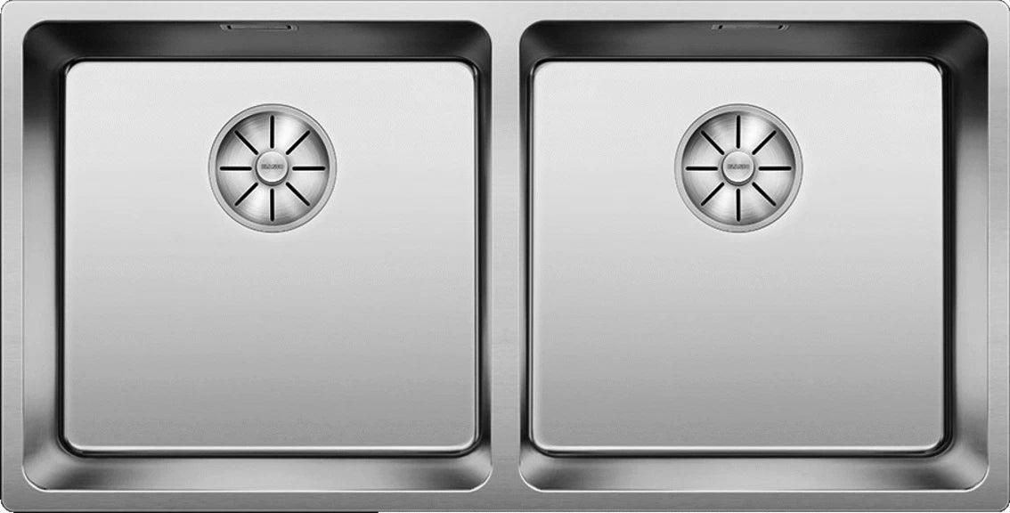 Blanco Andano 400/400-IF - 522985 - 2.0 Bowl Inset Kitchen Sink - Stainless Steel