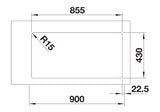 Blanco Andano 400/400-IF - 522985 - 2.0 Bowl Inset Kitchen Sink - Stainless Steel