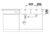 Blanco Andano 400/400-IF - 522985 - 2.0 Bowl Inset Kitchen Sink - Stainless Steel