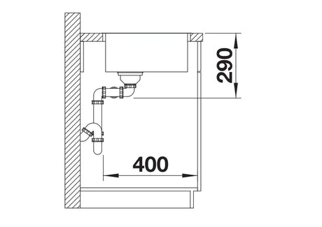 Blanco Andano 400/400-IF - 522985 - 2.0 Bowl Inset Kitchen Sink - Stainless Steel