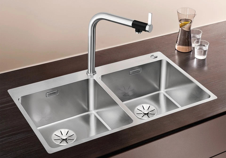 Blanco Andano 400/400-IF/A - 525249 - 2.0 Bowl Inset Kitchen Sink with Tap Ledge - Stainless Steel